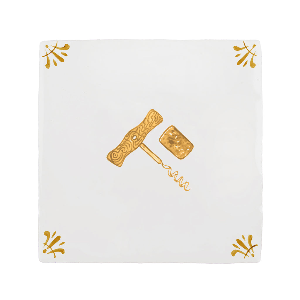 Cork Screw Delft Tile