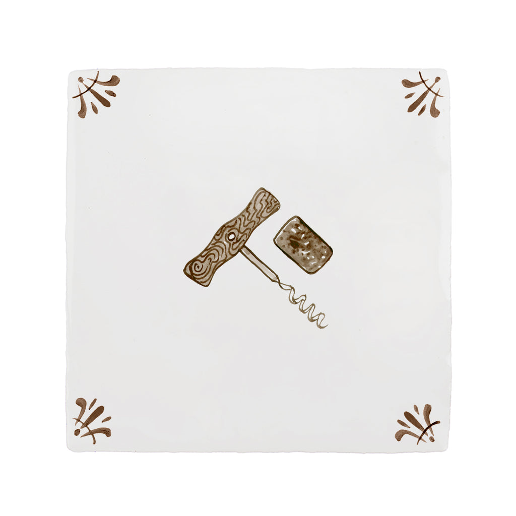 Cork Screw Delft Tile