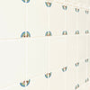 Decorative tiles with a corner floral design on a white background