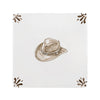 Cowboy Hat Delft Tile