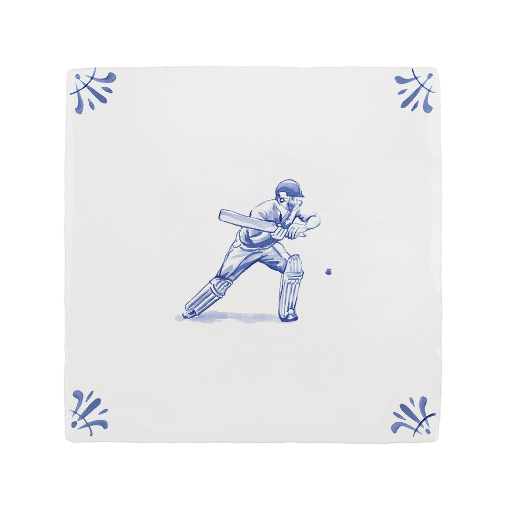 Cricketer Delft Tile