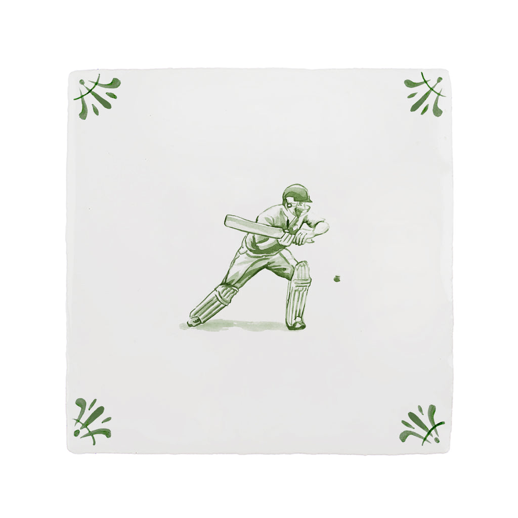 Cricketer Delft Tile