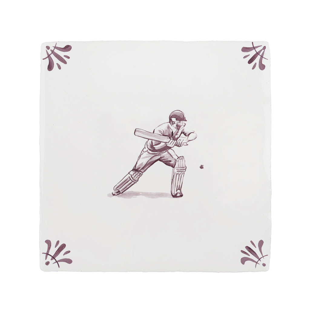 Cricketer Delft Tile