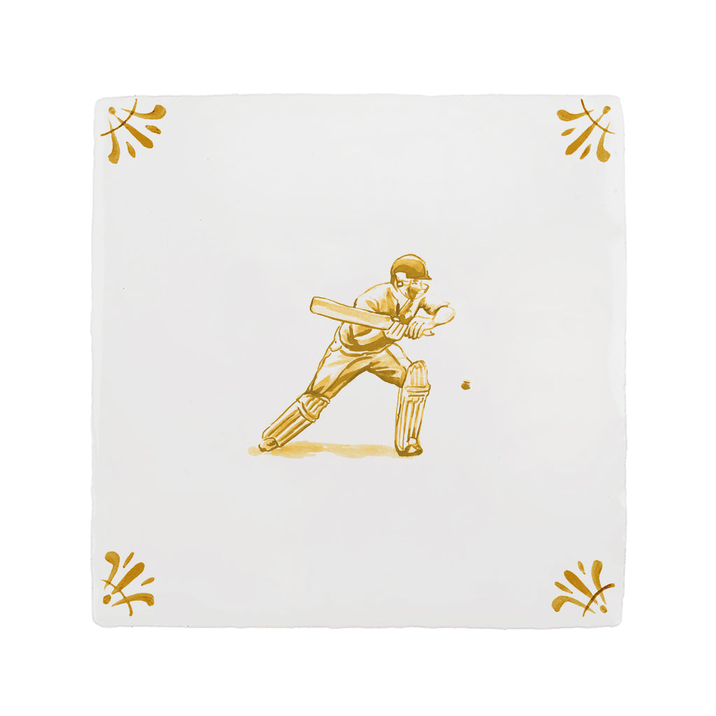 Cricketer Delft Tile