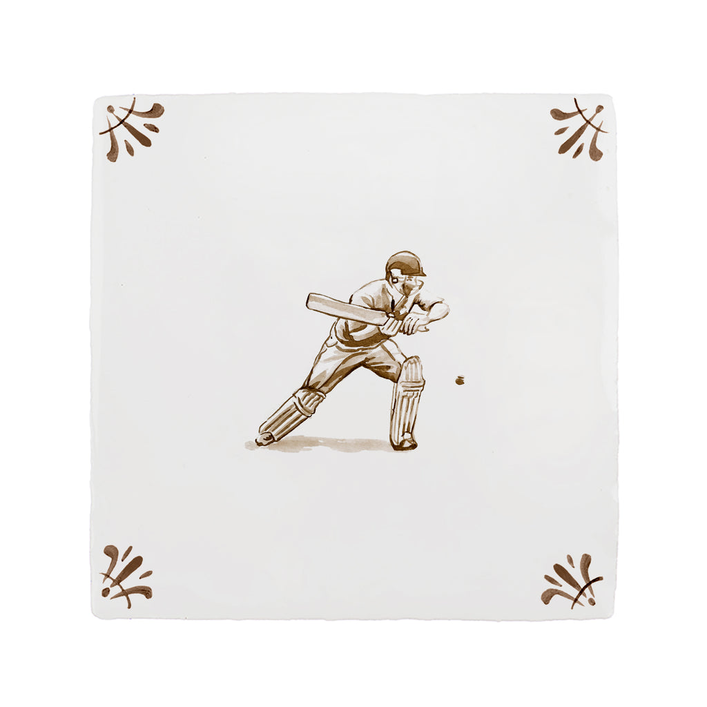 Cricketer Delft Tile