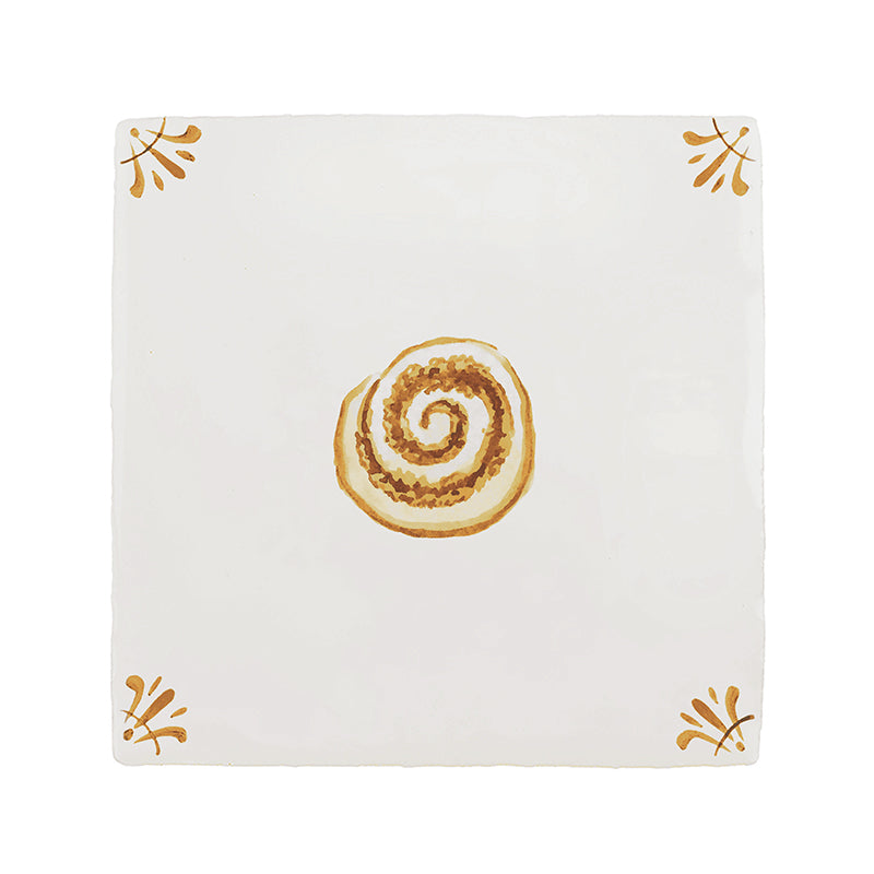 Cinnamon Roll Delft Tile