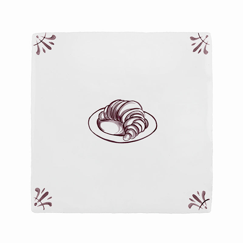 Croissant Delft Tile