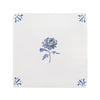 Chrysanthemum Delft Tile, Gold Lustre