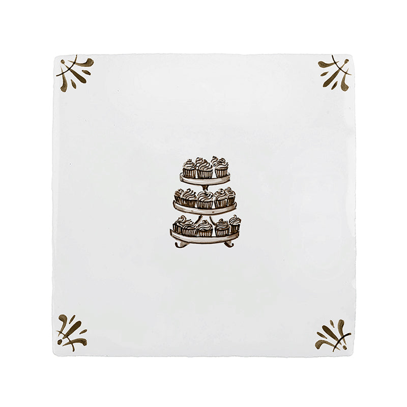 Cupcakes Delft Tile