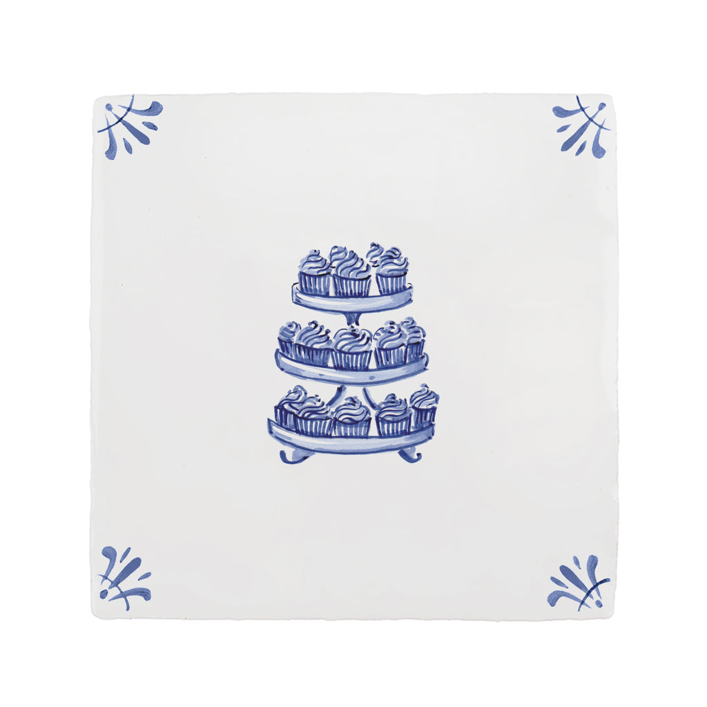 Cupcakes Delft Tile
