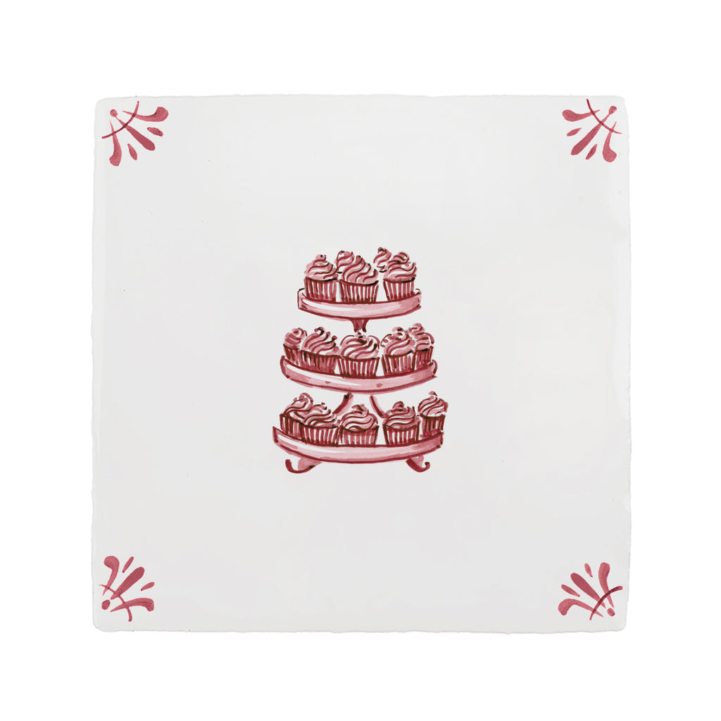 Cupcakes Delft Tile
