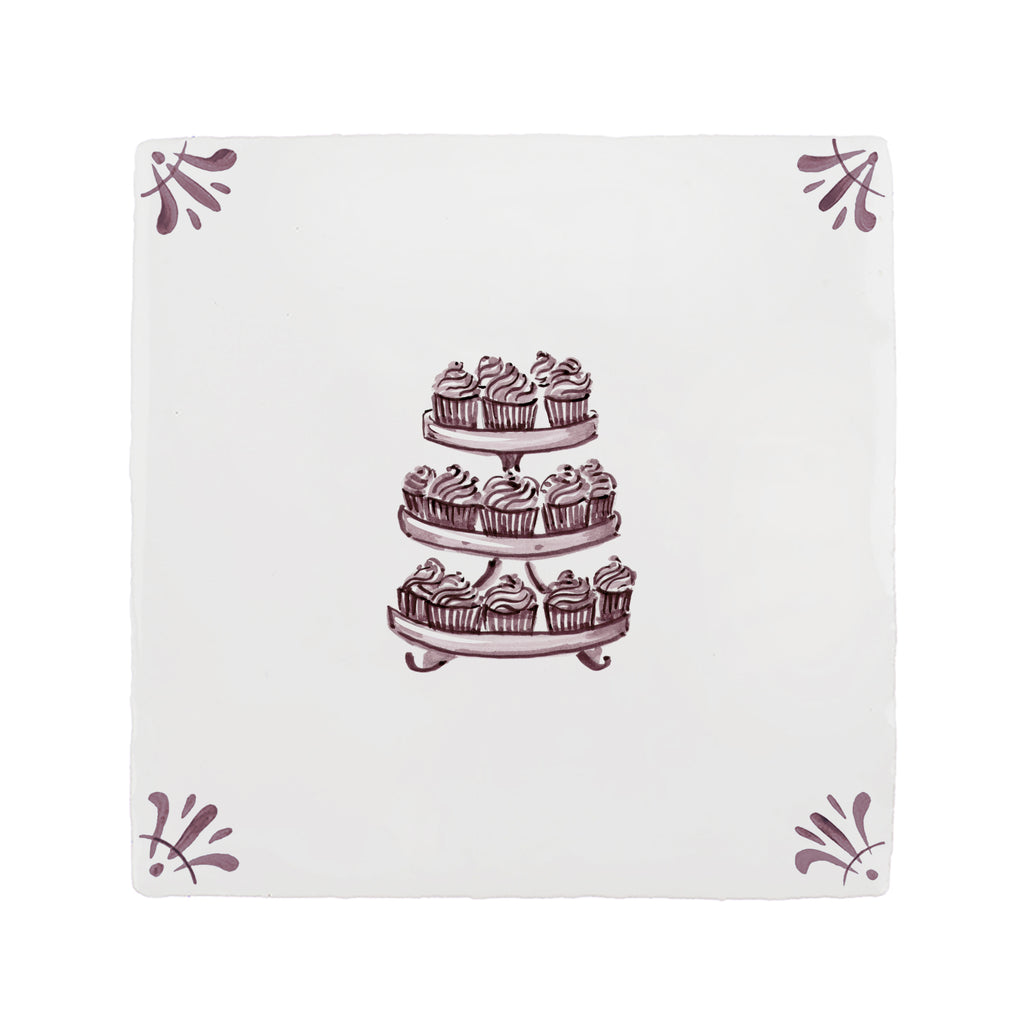 Cupcakes Delft Tile