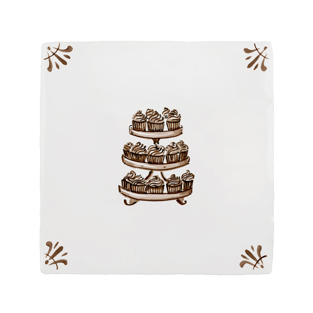 Cupcakes Delft Tile