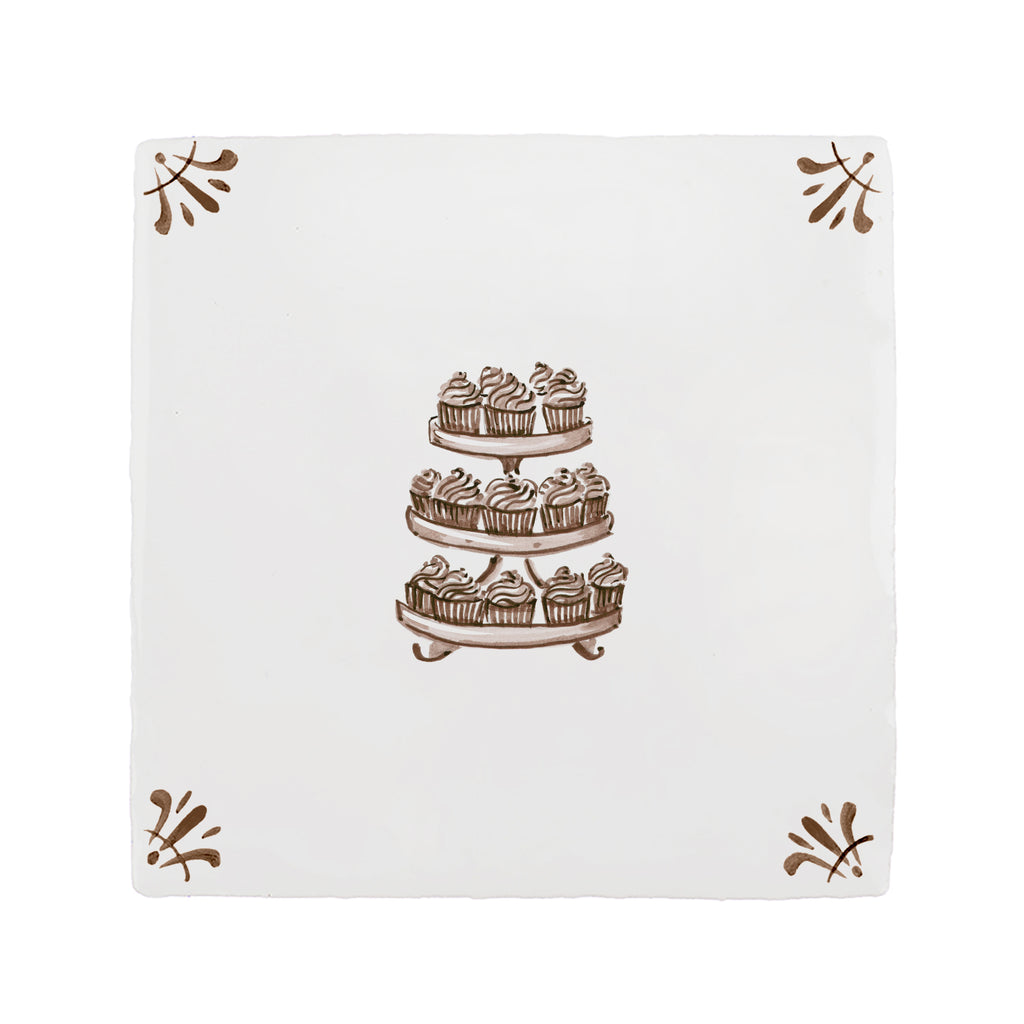 Cupcakes Delft Tile