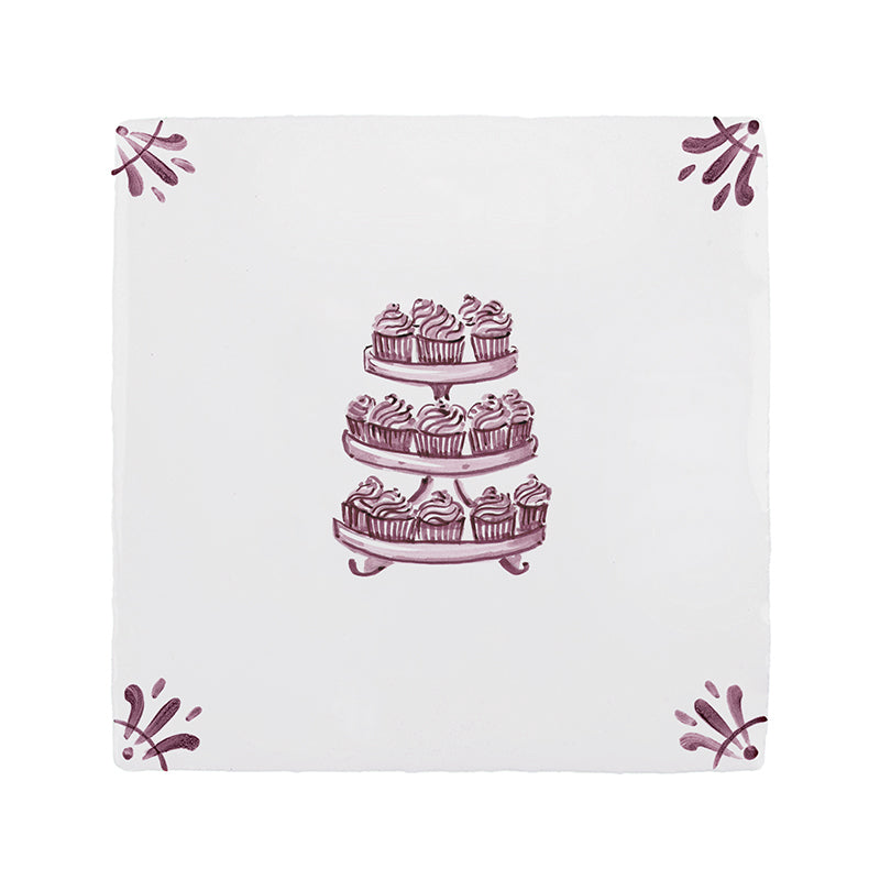 Cupcakes Delft Tile