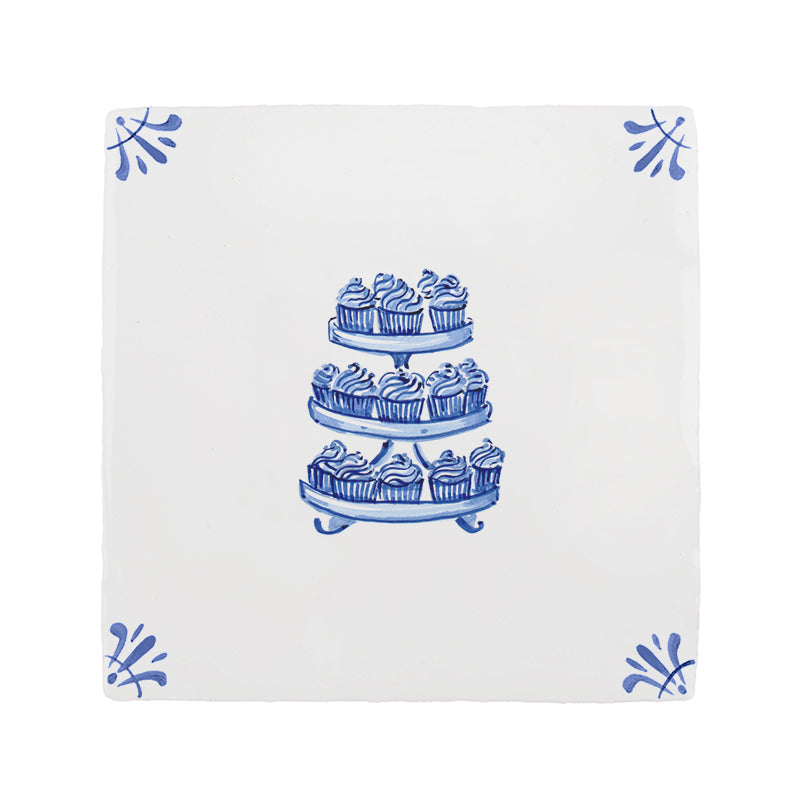 Cupcakes Delft Tile