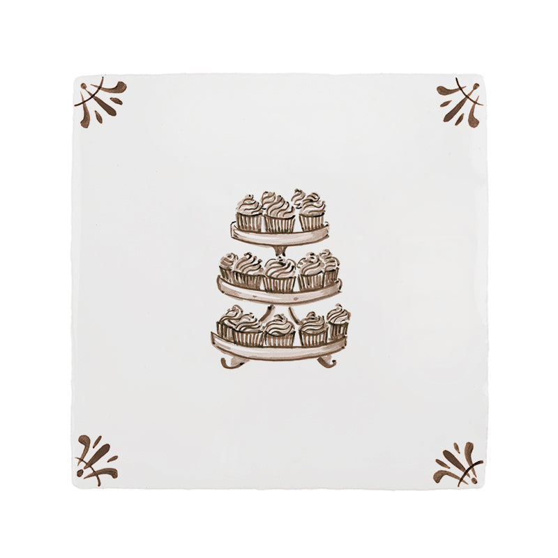 Cupcakes Delft Tile
