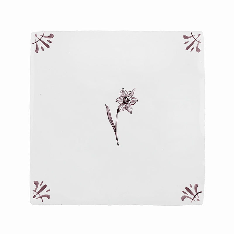 Daffodil Delft Tile
