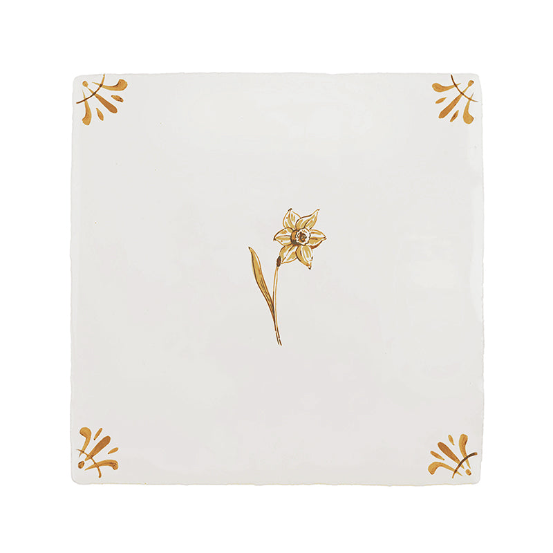 Daffodil Delft Tile