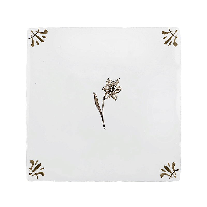 Daffodil Delft Tile