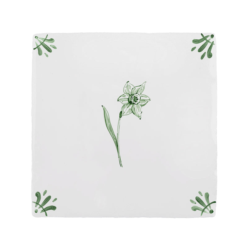 Daffodil Delft Tile