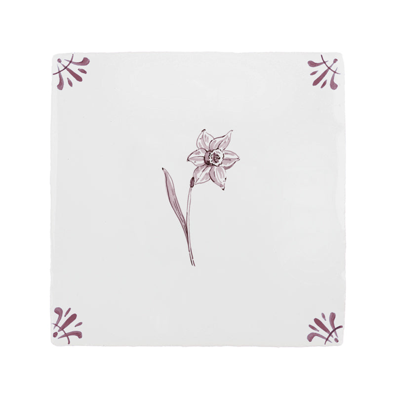 Daffodil Delft Tile