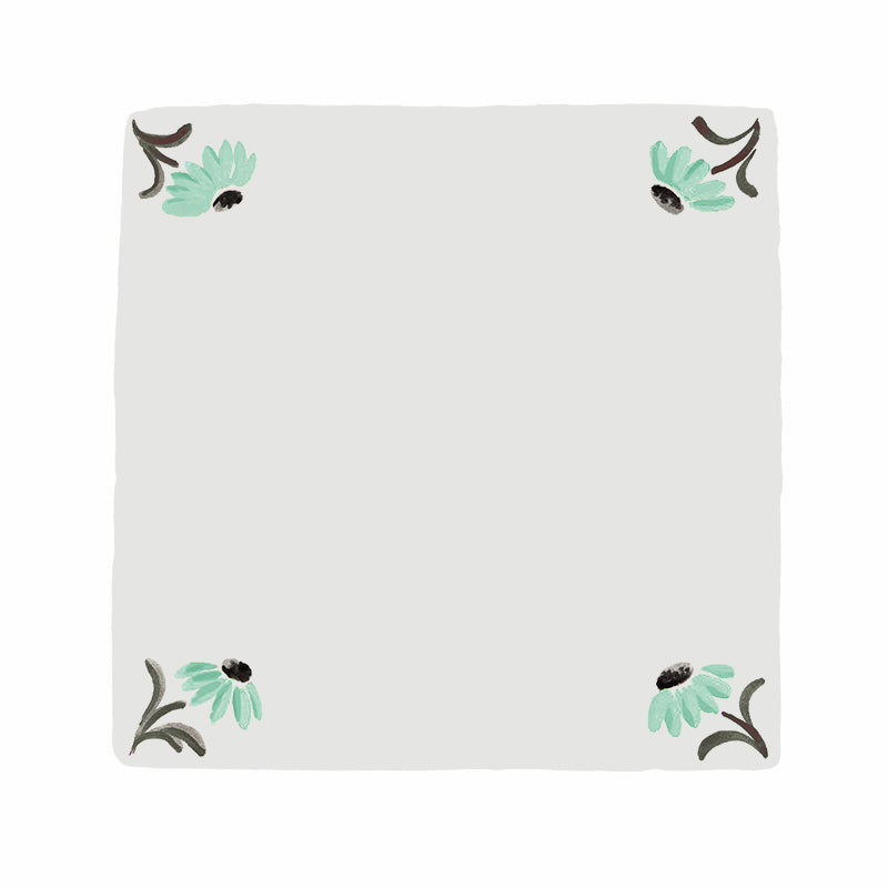 Daisy Corners Tile Sample, Mint