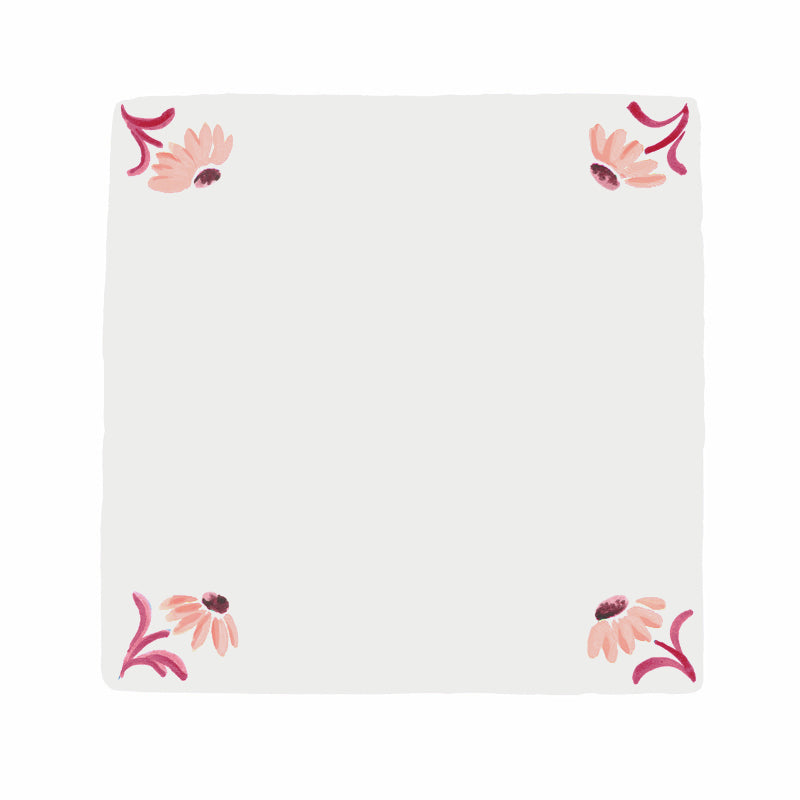 Daisy Corners Tile Sample, Pink