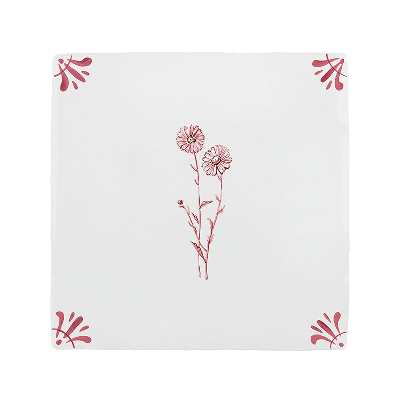 Wild Daisies Delft Tile