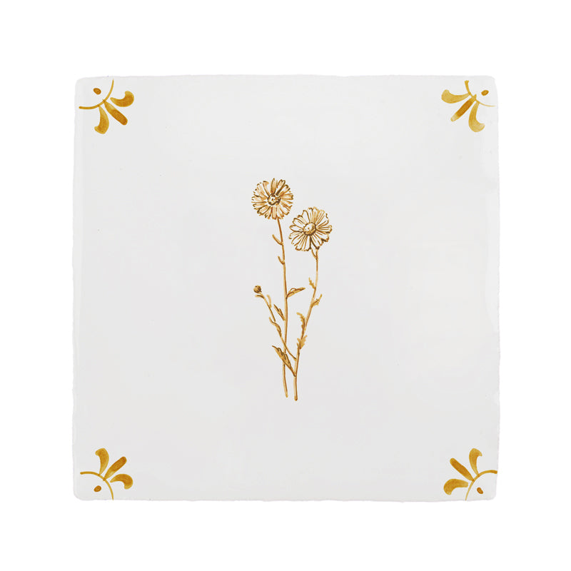 Wild Daisies Delft Tile