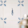 Delphinium Delft Tile, Gold Lustre