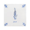 Delphinium Delft Tile, Gold Lustre