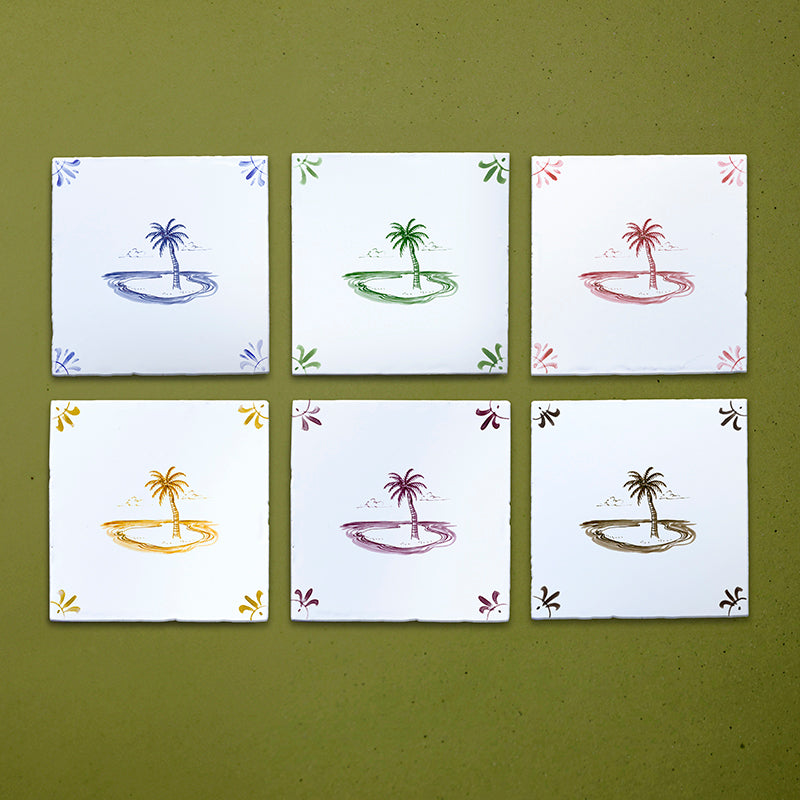 Desert Island Delft Tile