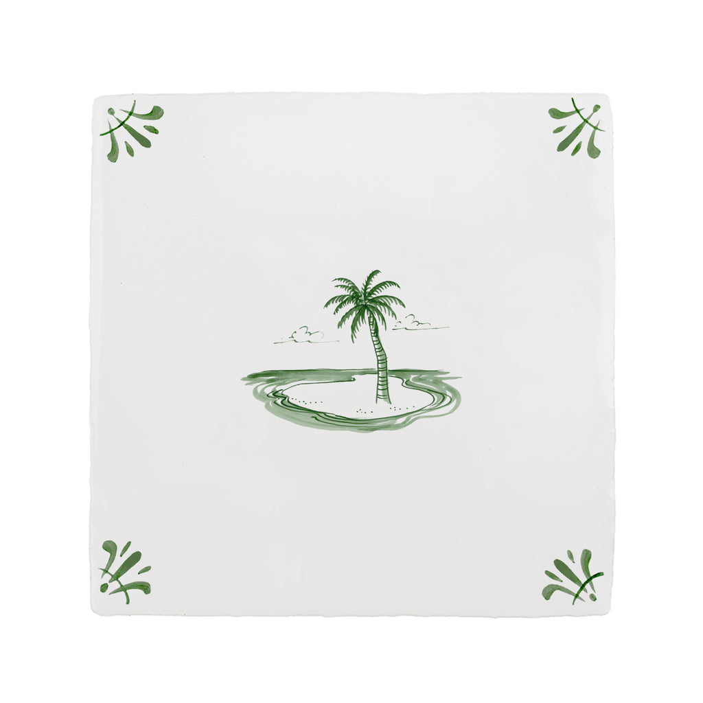 Desert Island Delft Tile