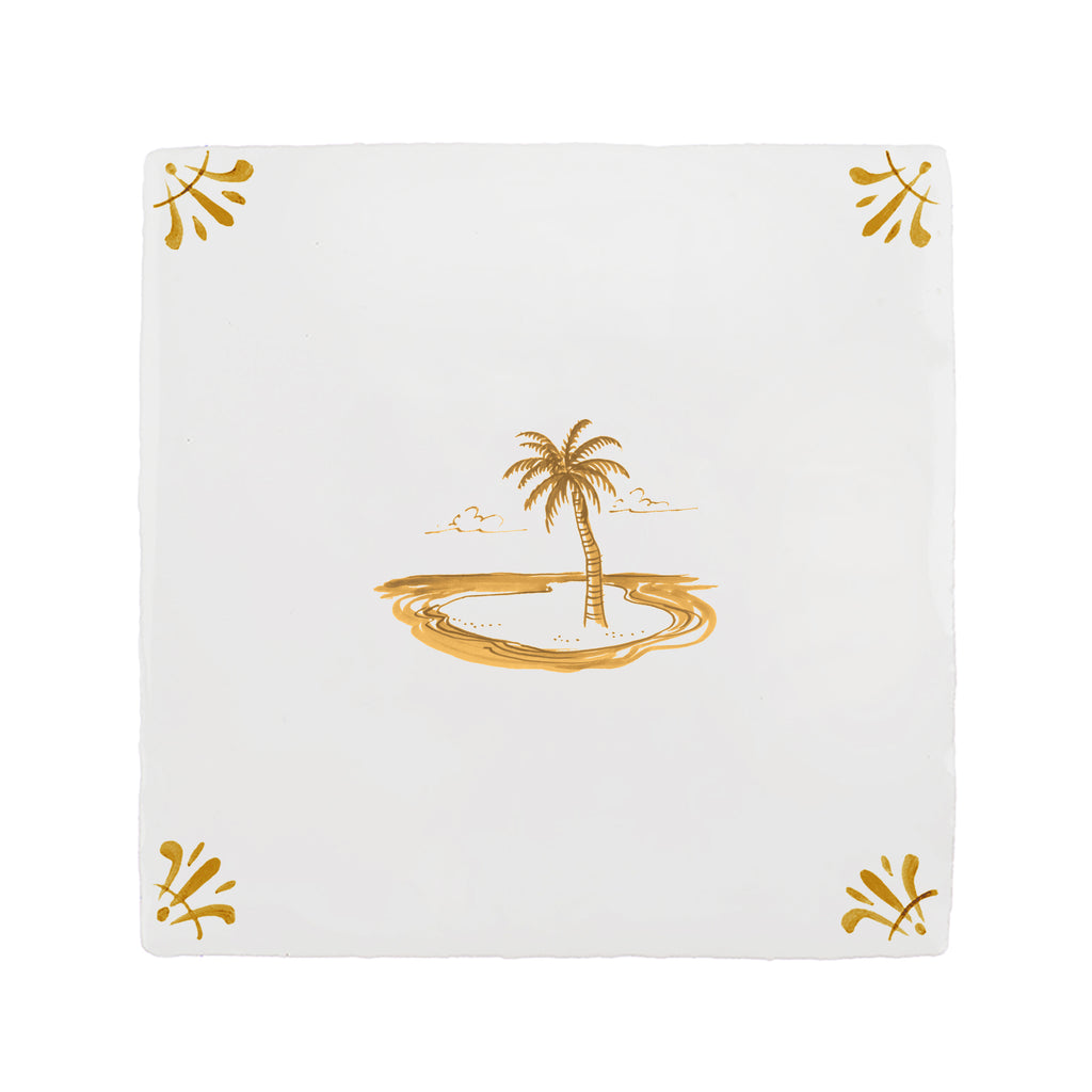 Desert Island Delft Tile