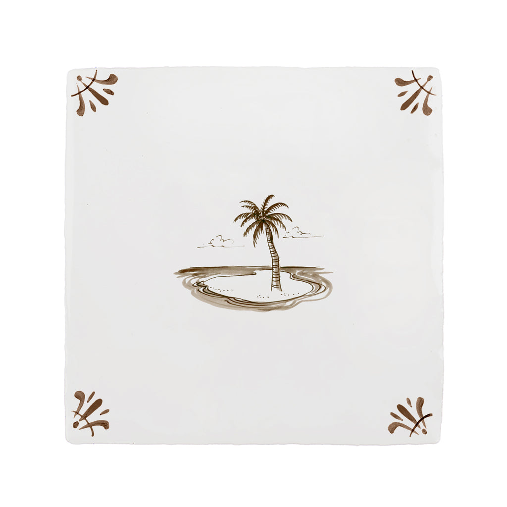 Desert Island Delft Tile