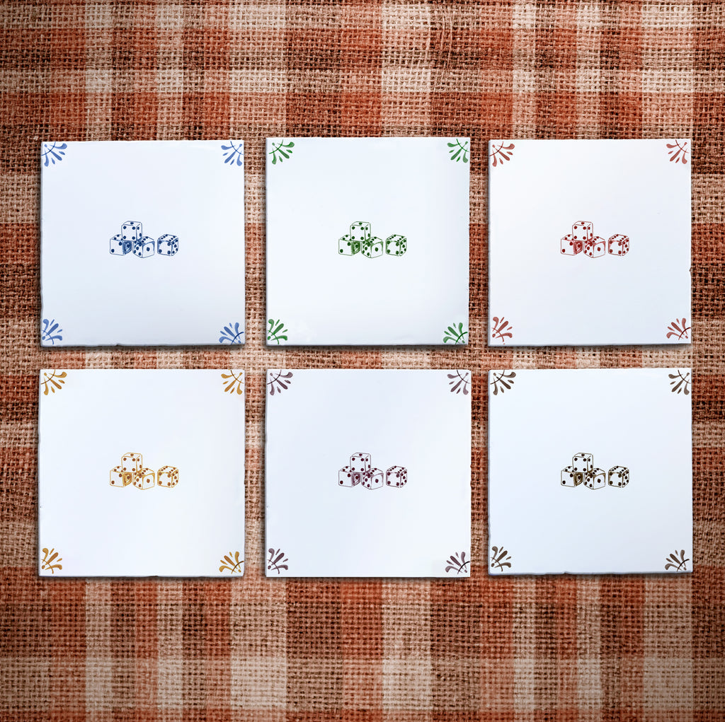 Dice Delft Tile