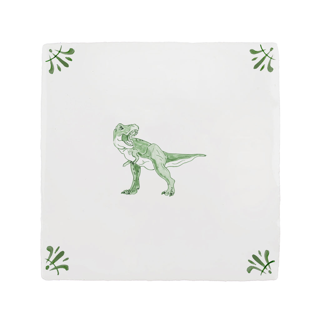 Dinosaur Delft Tile