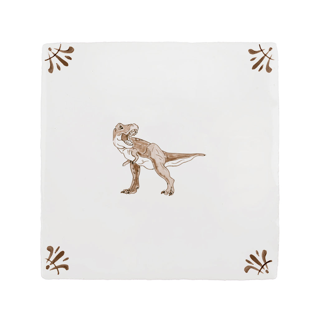 Dinosaur Delft Tile