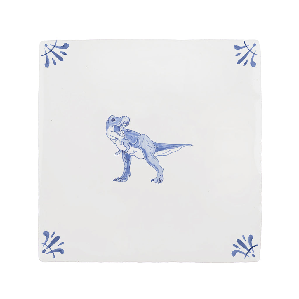 Dinosaur Delft Tile