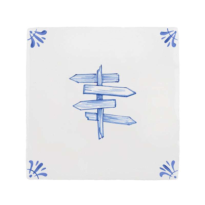 Signpost Delft Tile