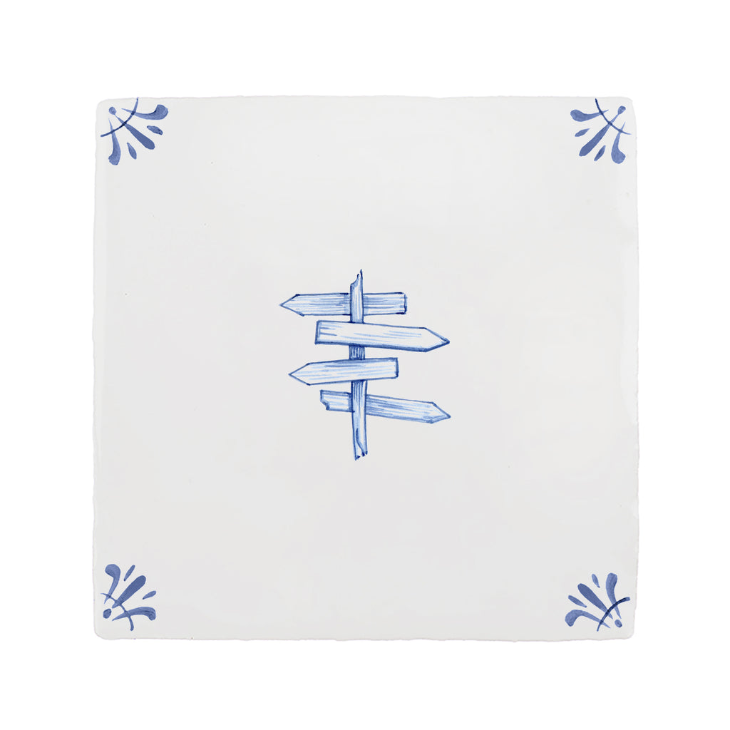 Signpost Delft Tile
