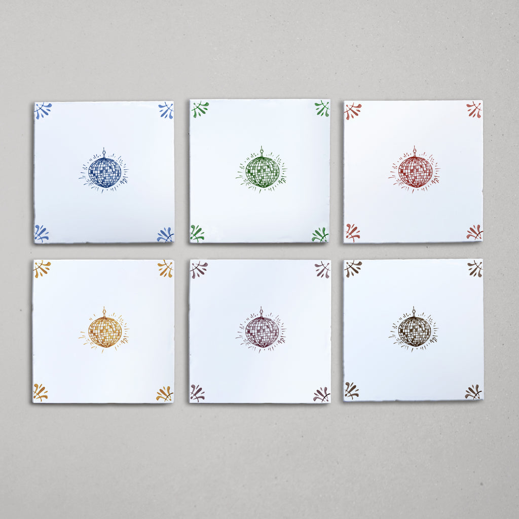 Disco Ball Delft Tile