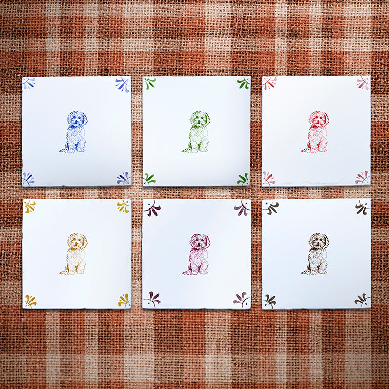 Dog Delft Tile
