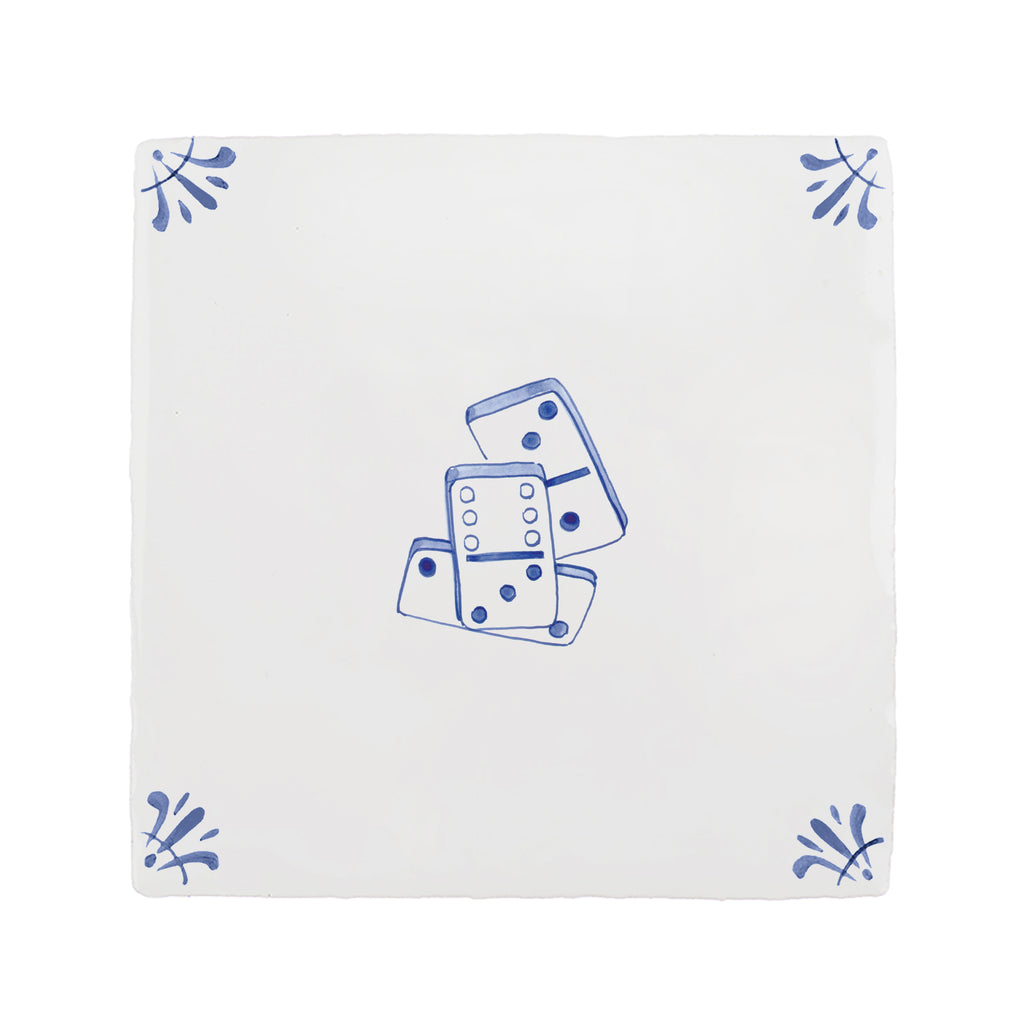 Dominoes Delft Tile