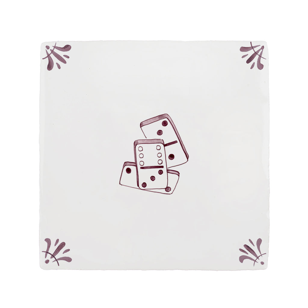 Dominoes Delft Tile