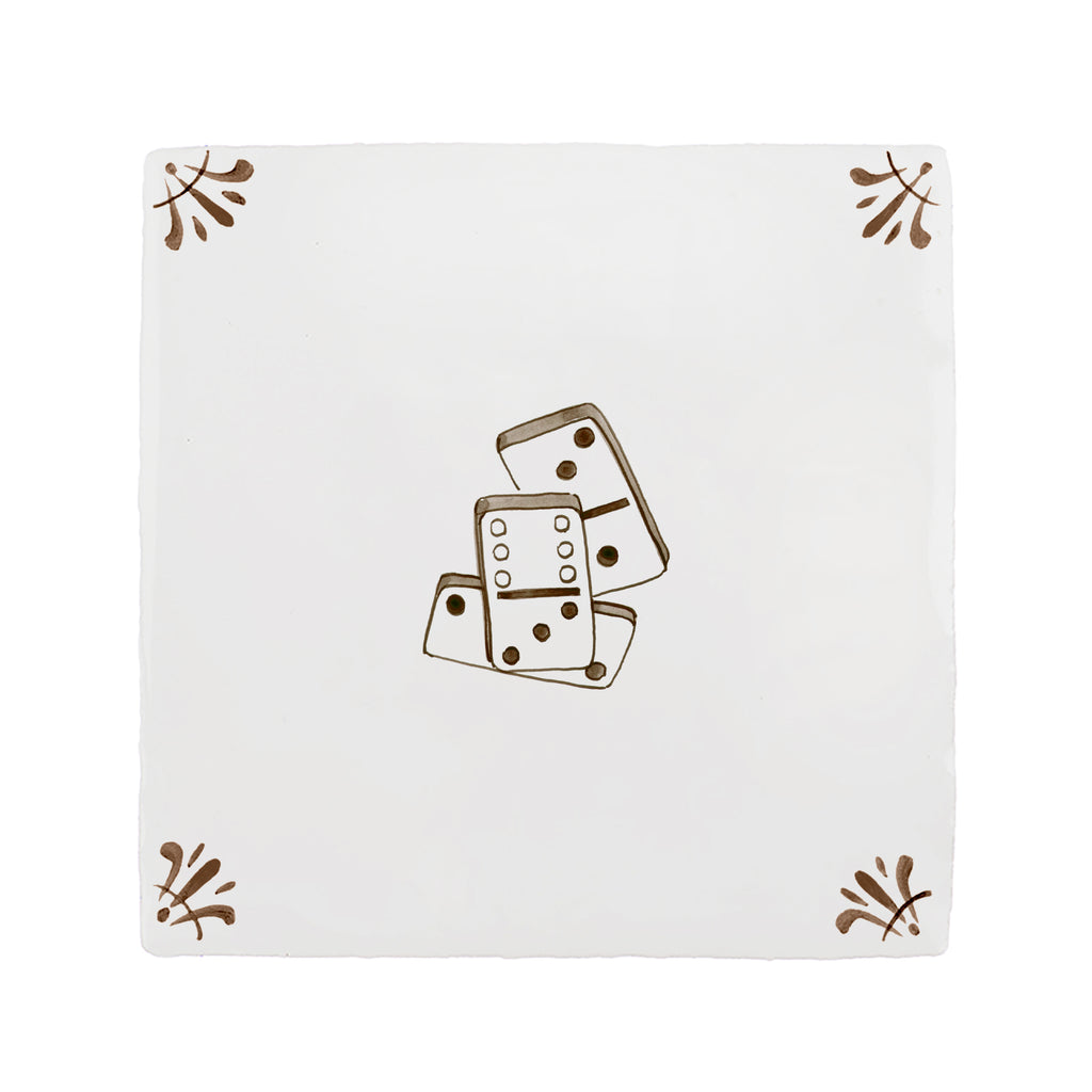 Dominoes Delft Tile