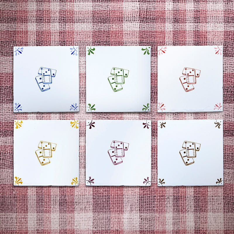 Dominoes Delft Tile