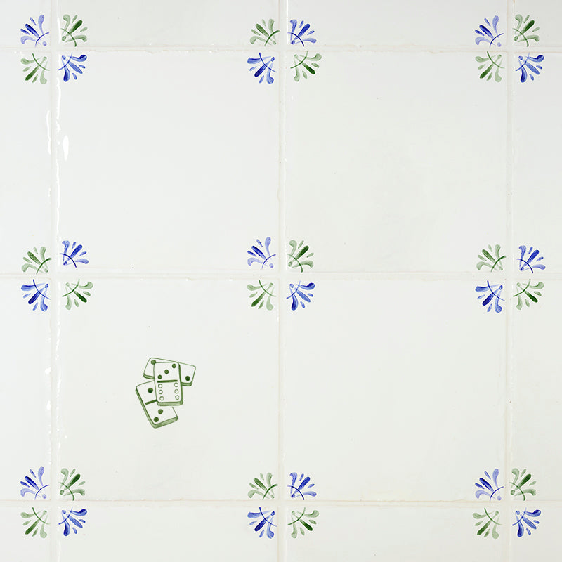 Dominoes Delft Tile