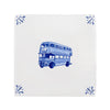 Double Decker Bus Delft Tile